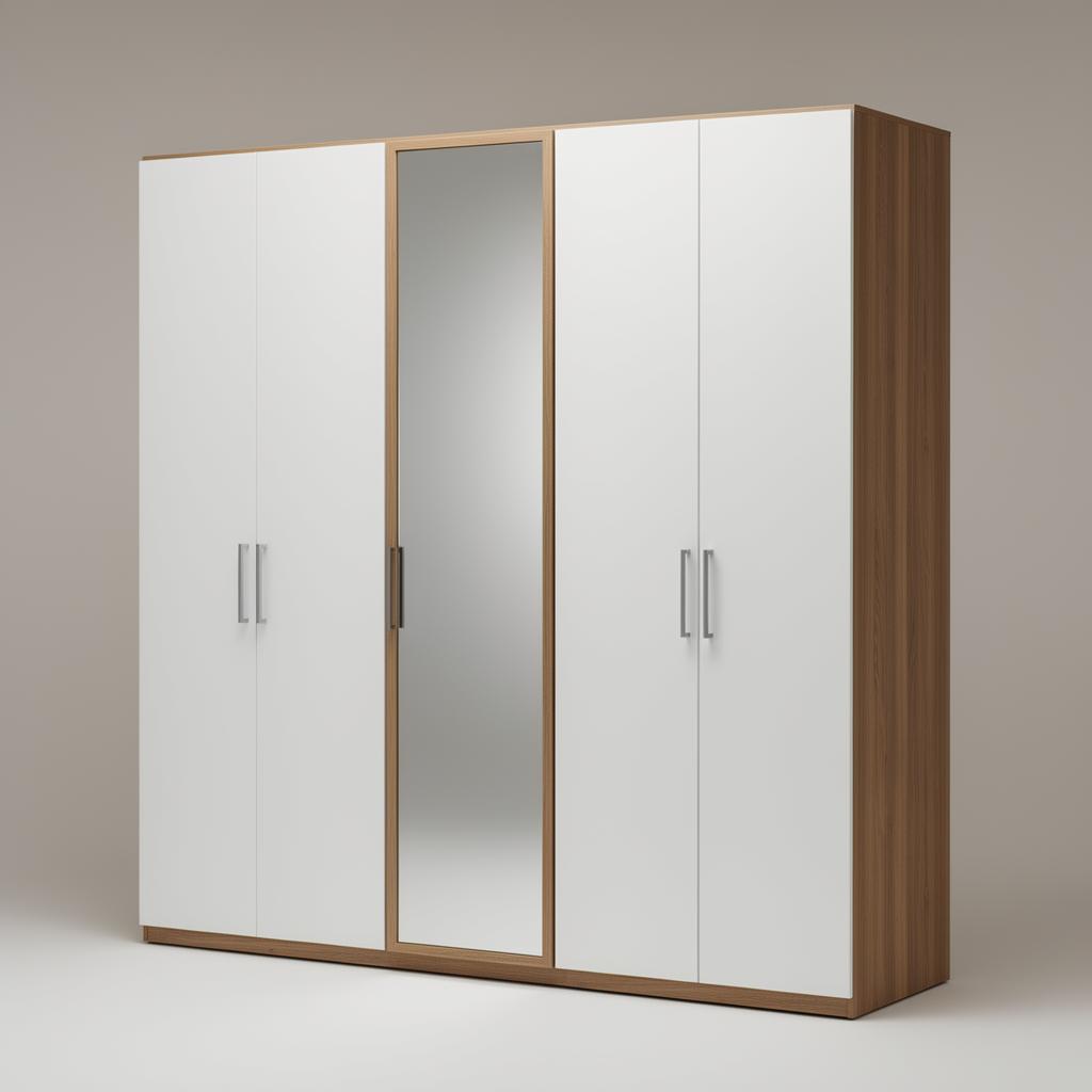 Guarda-Roupa 6 Portas com Espelho