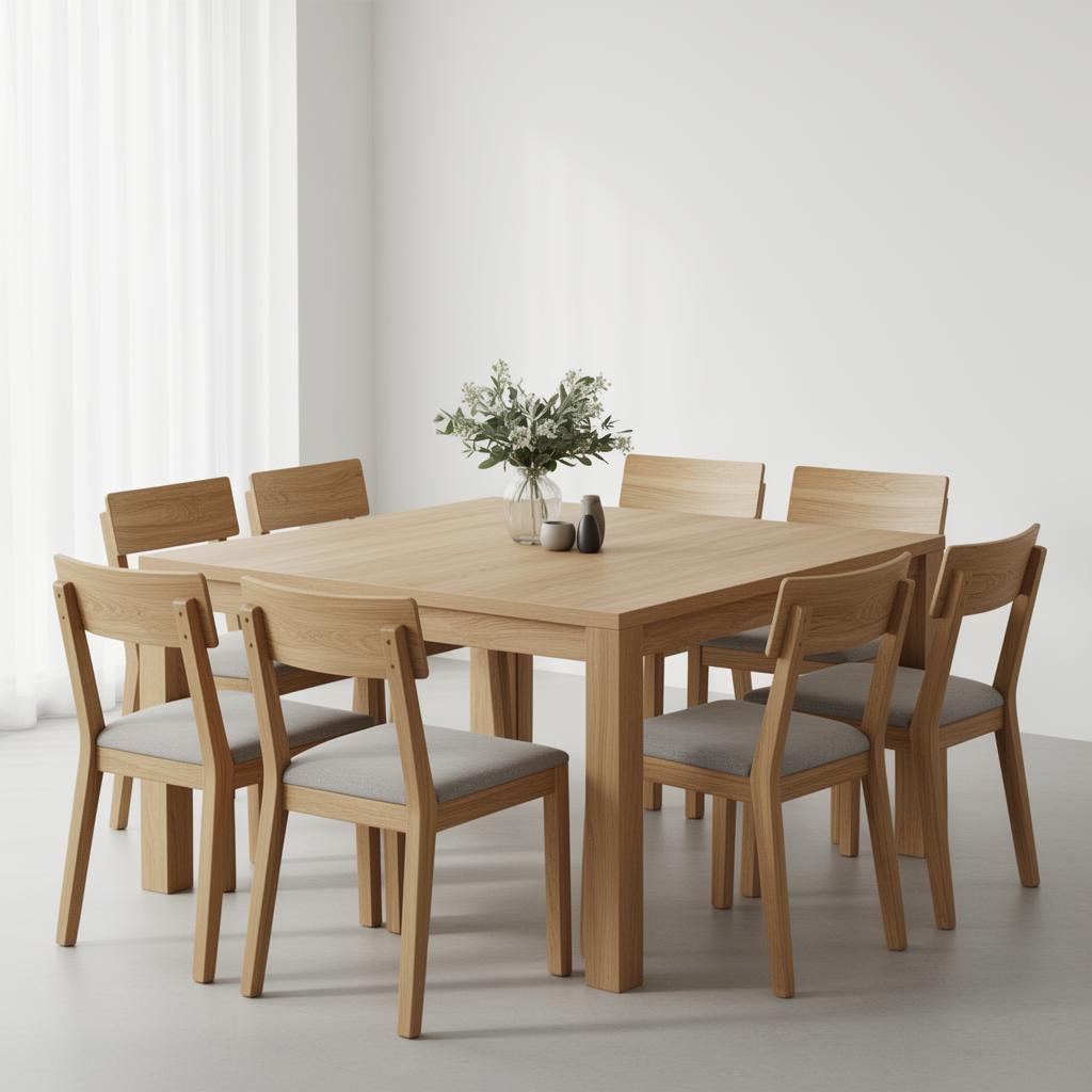 Mesa de Jantar 8 Lugares com Cadeiras